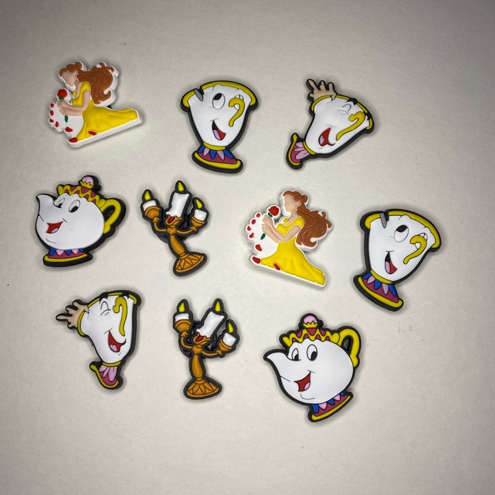 COPY - Charms for Crocs Disney Beauty and the Beast 10 PCS